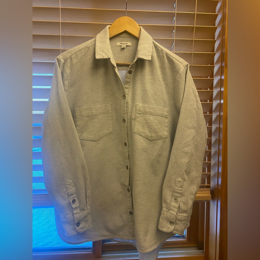 Madewell oversized boyfriend shirt white